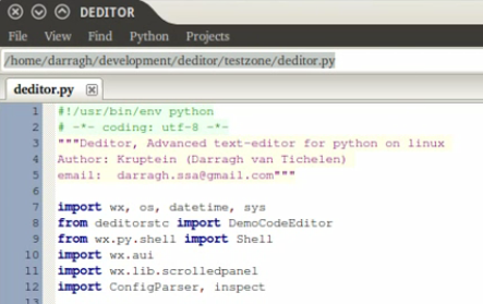 python text editor for kali