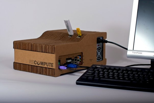 OMG! cardboard computer running Ubuntu