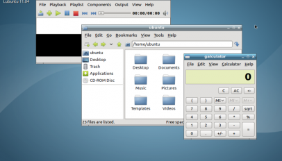 Lubuntu 11.04 Alpha 2 desktop