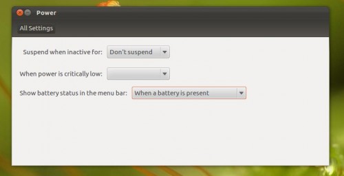 battery options in Precise