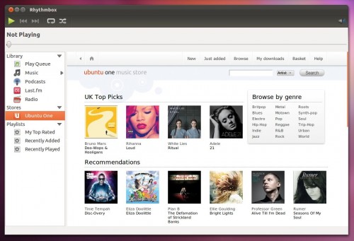 Ubuntu One Music Store in Rhythmbox