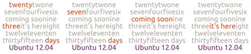 Ubuntu 12.04 Countdown