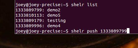 Shelr List and Push commands