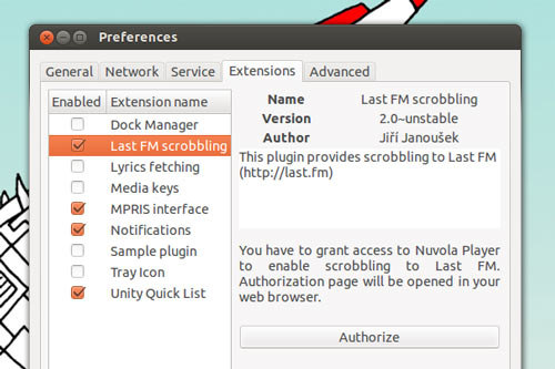 extensions in Nuvola
