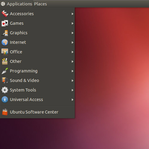 Ubuntu Logo in GNOME Classic  in Ubuntu 12.04 