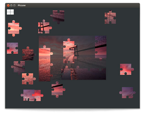 Screenshot of Picsaw in Ubuntu 13.04