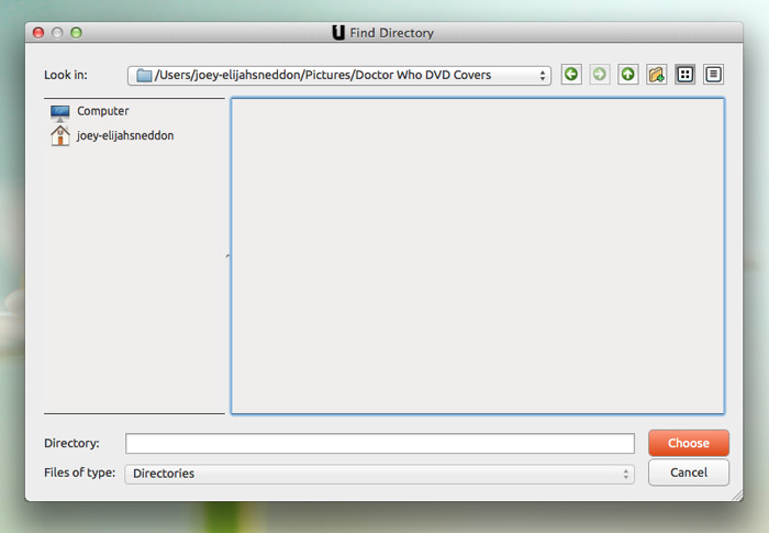 File Selection in Ubuntu One OS X