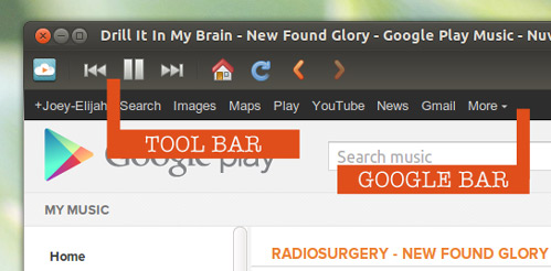 Toolbars in nuvola