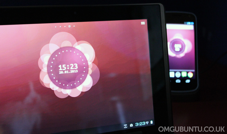 Ubuntu Phone Live Wallpaper works on tablets - albeit with some banding
