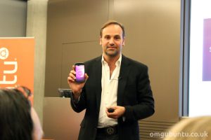 Ubuntu Founder Mark Shuttleworth With the Ubuntu Phone