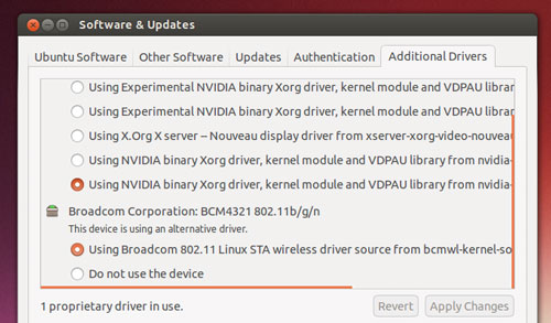 Ubuntu provides drivers - but they're not the latest