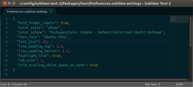 Editing Sublime Text settings is a cinch.