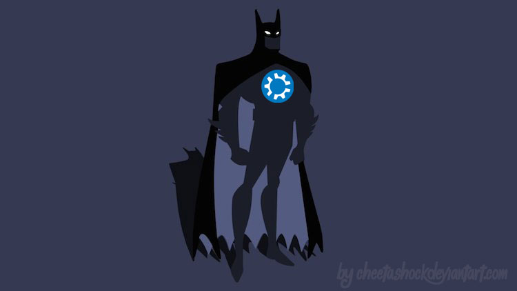 Batman with Kubuntu logo