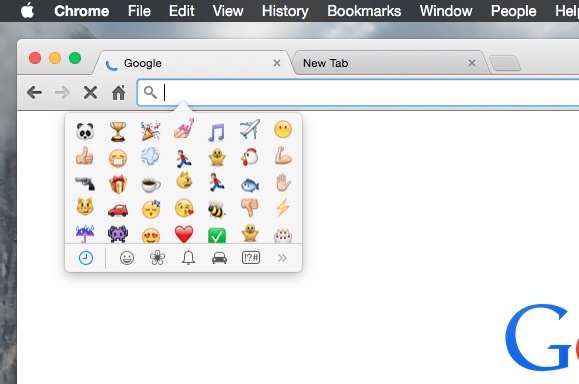 emojis on mac chrome