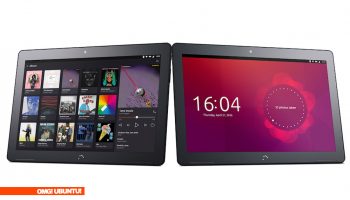 Bq Ubuntu tablet in landscape