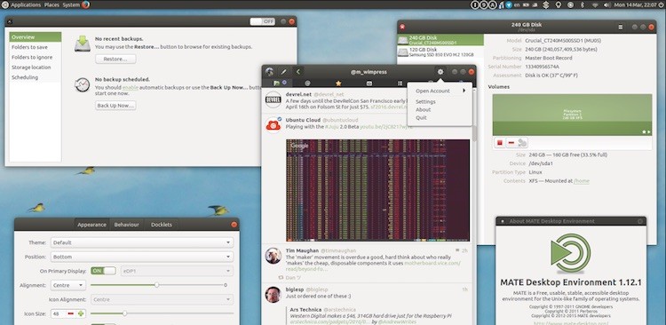 ubuntu mate 16.04 running gnome apps