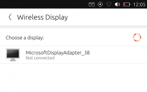 Wireless display settings