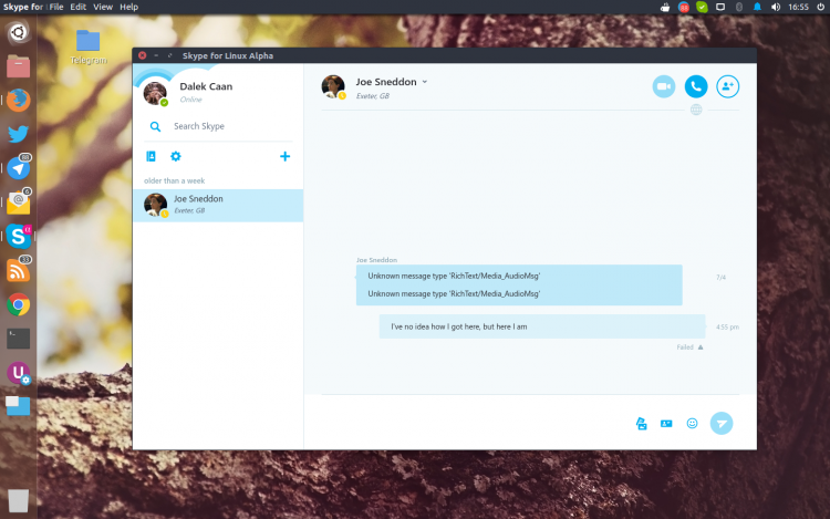 Skype for Linux Alpha