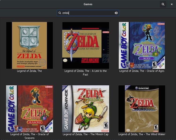 gnome games zelda covers
