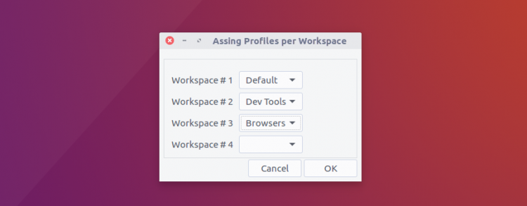 launcher list workspaces option