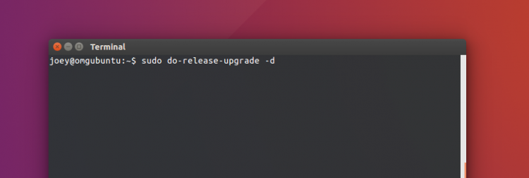 do release uprade command on ubuntu