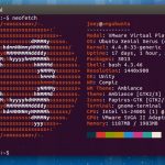 neofetch running in GNOME terminal on Ubuntu 16.04