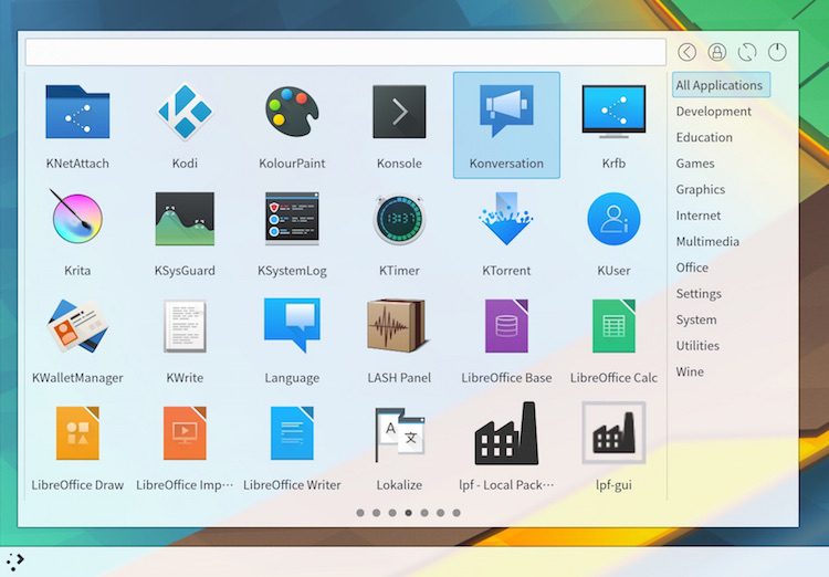 plasma simple menu for KDE