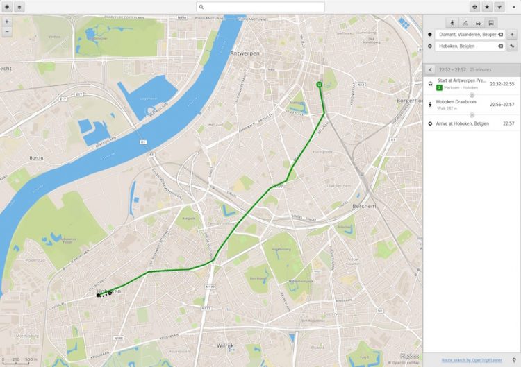 reverse routes in gnome maps 3.24