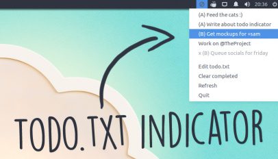todo.txt indicator applet running on Ubuntu