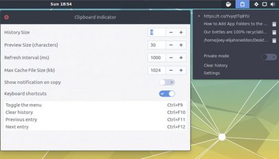 GNOME clipboard manager extension