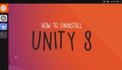uninstall unity 8