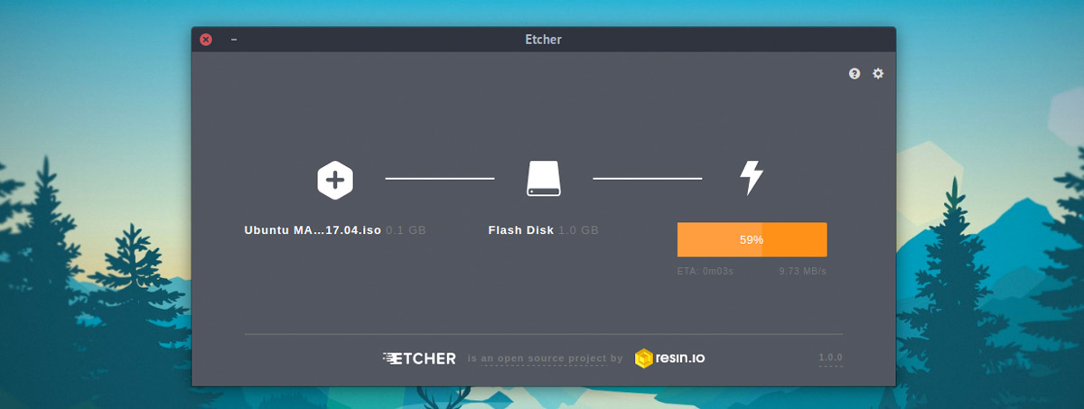 etcher image writer on ubuntu