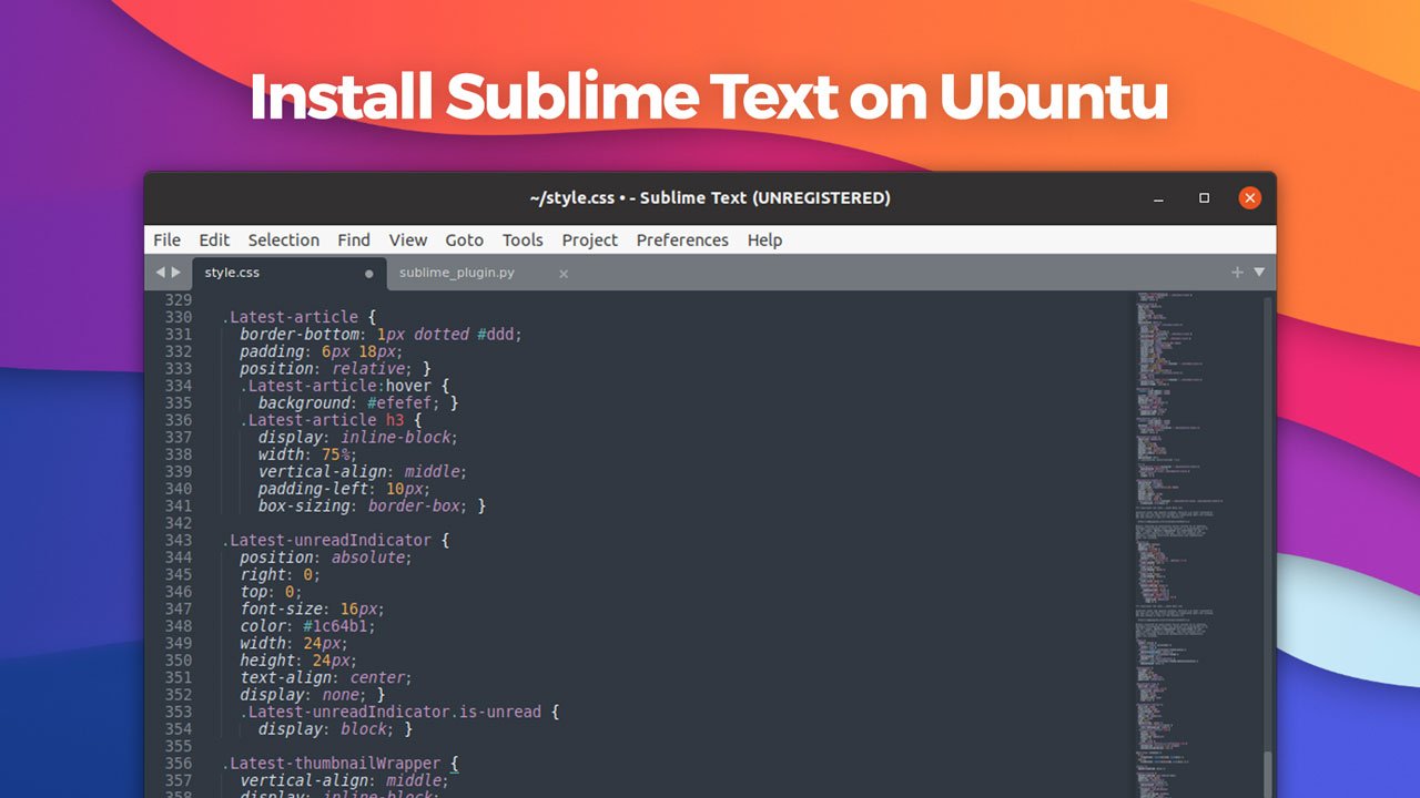 ubuntu install sublime text 4