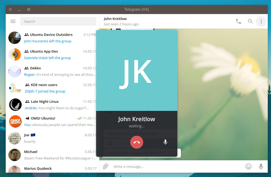 The Telegram Desktop App Now Supports Voice Calls Omg Ubuntu