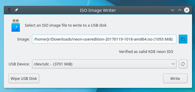 linux iso to usb