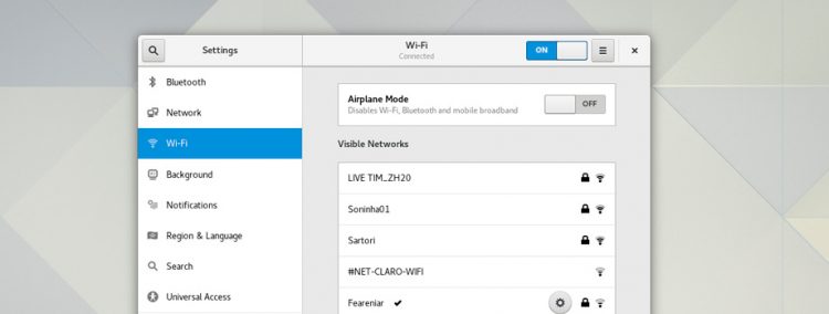 new GNOME WiFi settings panel