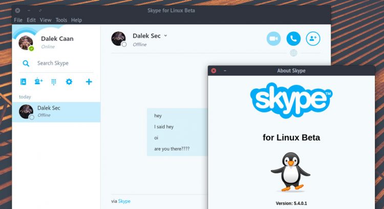 Skype for linux 5.4 running on ubuntu