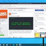 falcon web browser running on ubuntu 17.04 as a Snap app