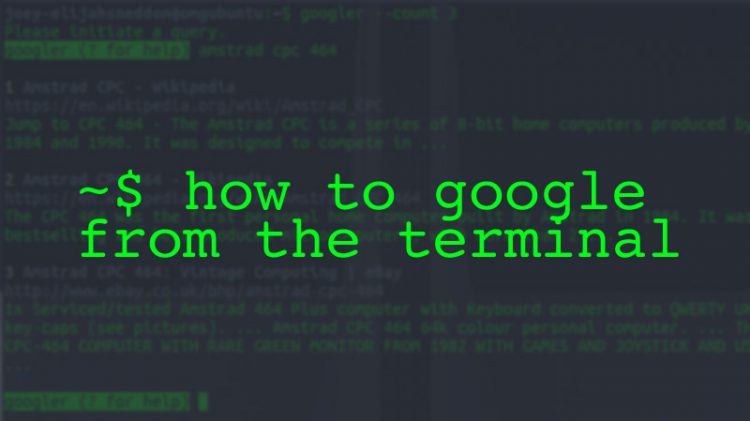 google from the terminal