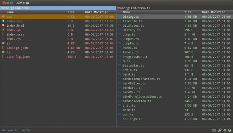 jumpfm is an electron file manager for linux