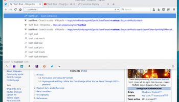 Firefox 57 URL bar search results