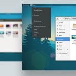 GNOME screenshot with app menu in view