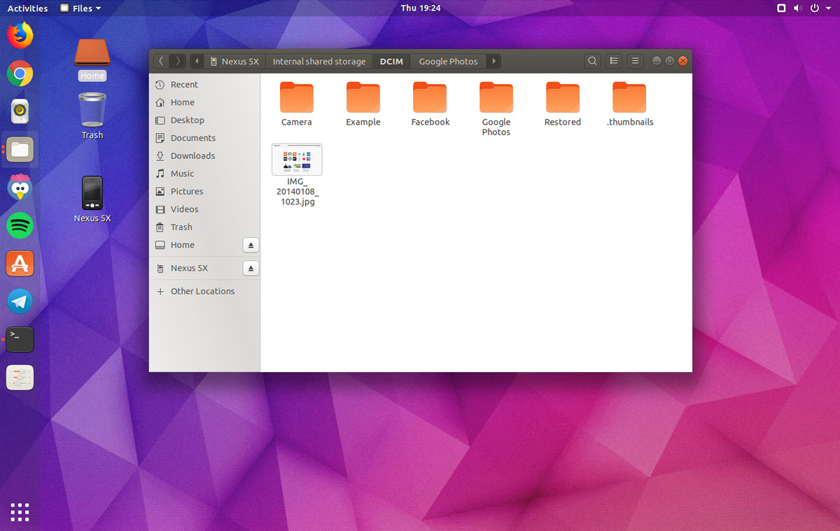 android file transfer on ubuntu