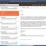the mailspring email client with ubuntu theme