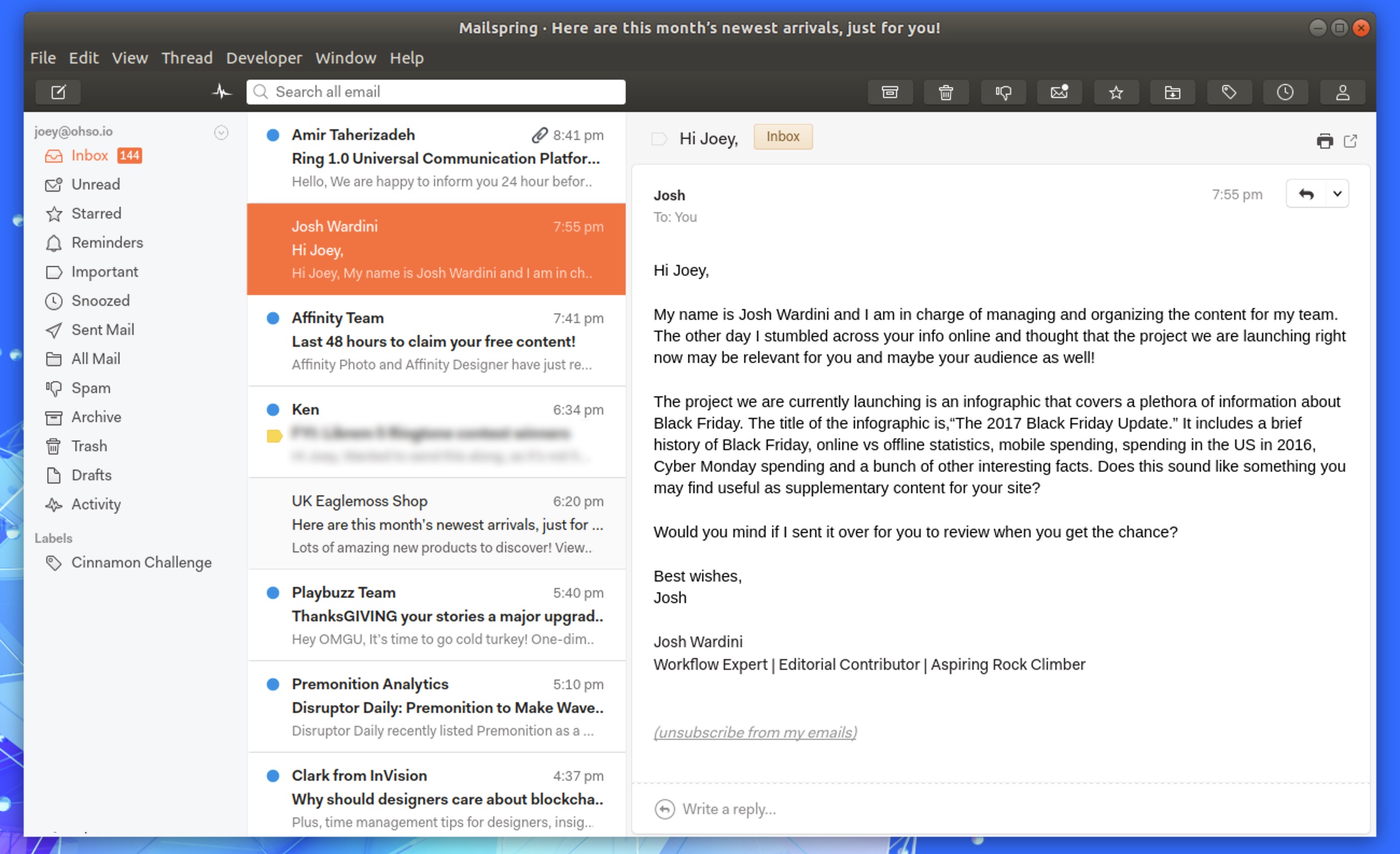 Mailspring Email Client is now available as a Snap app OMG! Ubuntu!