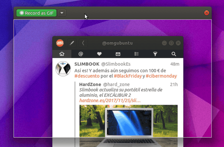 Peek is an animated gif screen capture tool for Linux