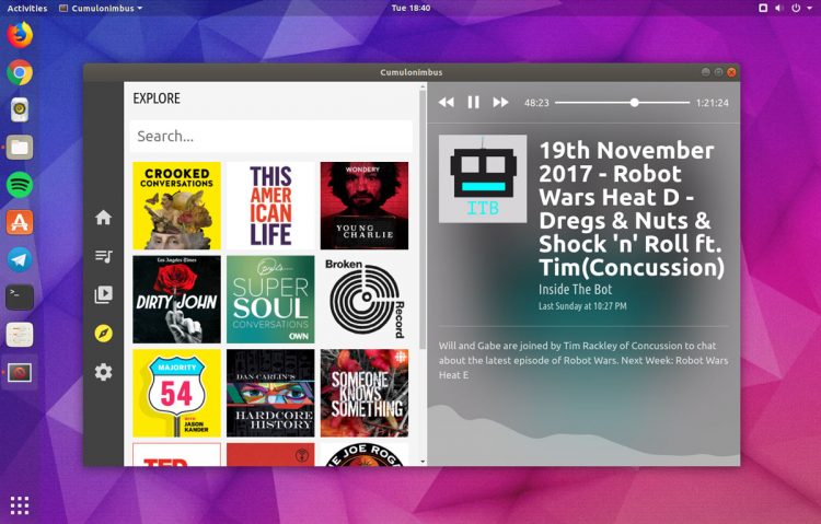 displaying popular podcasts