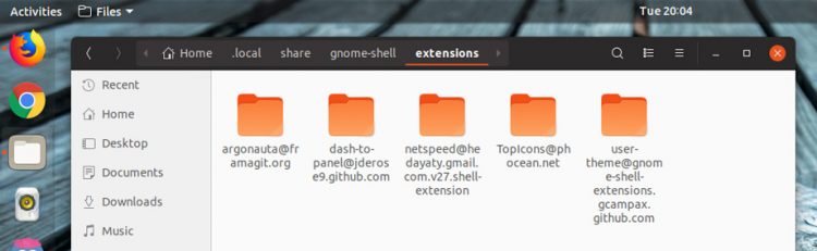 folder to install gnome extensions