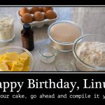 linux birthday cake joke