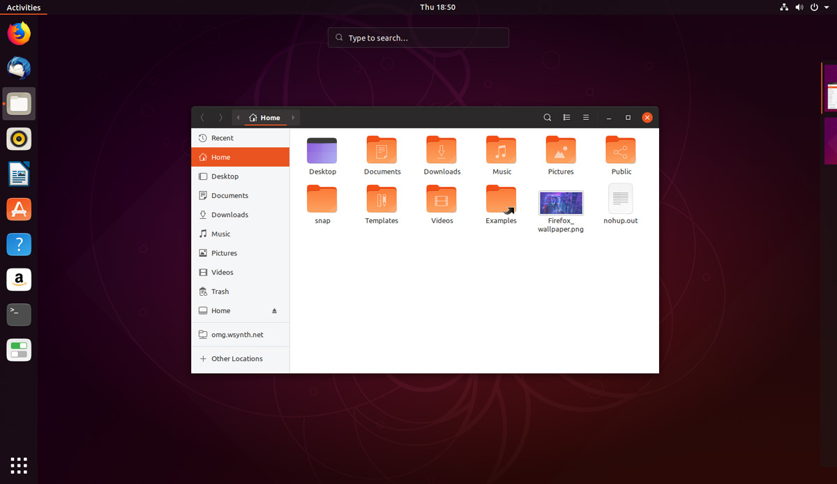 Ubuntu 18.10 running GNOME Shell